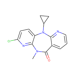 CN1C(=O)c2cccnc2N(C2CC2)c2ccc(Cl)nc21 ZINC000006481344