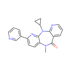 CN1C(=O)c2cccnc2N(C2CC2)c2nc(-c3cccnc3)ccc21 ZINC000005851653