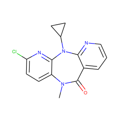 CN1C(=O)c2cccnc2N(C2CC2)c2nc(Cl)ccc21 ZINC000006481423