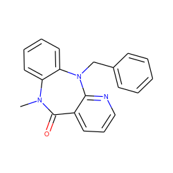CN1C(=O)c2cccnc2N(Cc2ccccc2)c2ccccc21 ZINC000005852234