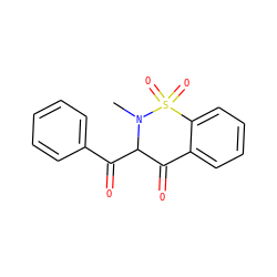CN1C(C(=O)c2ccccc2)C(=O)c2ccccc2S1(=O)=O ZINC000020146454