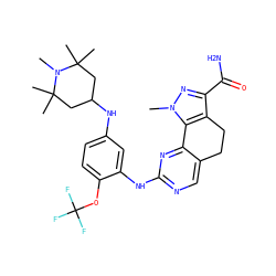 CN1C(C)(C)CC(Nc2ccc(OC(F)(F)F)c(Nc3ncc4c(n3)-c3c(c(C(N)=O)nn3C)CC4)c2)CC1(C)C ZINC000064513209