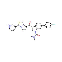 CN1C=C([C@H]2SCc3c(C(=O)c4cn(C(=O)N(C)C)c5cc(-c6ccc(F)cc6)ccc45)ccn32)C=CC1 ZINC000026733532