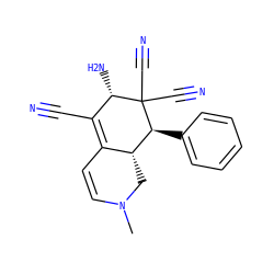 CN1C=CC2=C(C#N)[C@H](N)C(C#N)(C#N)[C@@H](c3ccccc3)[C@@H]2C1 ZINC000005557935