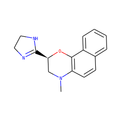 CN1C[C@@H](C2=NCCN2)Oc2c1ccc1ccccc21 ZINC000013518871