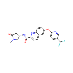 CN1C[C@@H](NC(=O)c2ccc3cc(Oc4ccc(C(F)F)cn4)ccc3n2)CC1=O ZINC001772583193