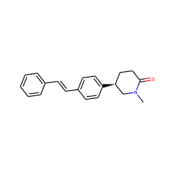 CN1C[C@@H](c2ccc(/C=C/c3ccccc3)cc2)CCC1=O ZINC000029558528