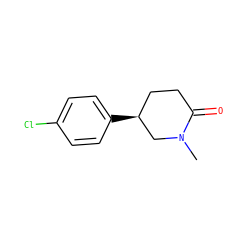 CN1C[C@@H](c2ccc(Cl)cc2)CCC1=O ZINC000029553838