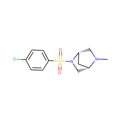 CN1C[C@@H]2C[C@H]1CN2S(=O)(=O)c1ccc(Cl)cc1 ZINC000084466298