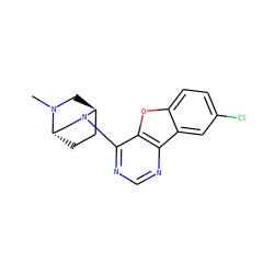CN1C[C@H]2CC[C@H]1CN2c1ncnc2c1oc1ccc(Cl)cc12 ZINC000254133947