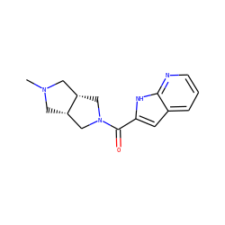 CN1C[C@H]2CN(C(=O)c3cc4cccnc4[nH]3)C[C@H]2C1 ZINC000073221763