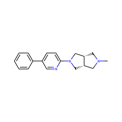 CN1C[C@H]2CN(c3ccc(-c4ccccc4)cn3)C[C@H]2C1 ZINC000040430448