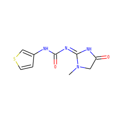 CN1CC(=O)N/C1=N/C(=O)Nc1ccsc1 ZINC000028882900