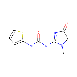 CN1CC(=O)N=C1NC(=O)Nc1cccs1 ZINC000049778268
