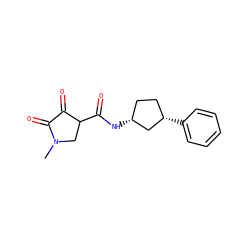 CN1CC(C(=O)N[C@@H]2CC[C@H](c3ccccc3)C2)C(=O)C1=O ZINC000219139479