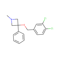 CN1CC(OCc2ccc(Cl)c(Cl)c2)(c2ccccc2)C1 ZINC000096924129