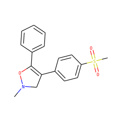CN1CC(c2ccc(S(C)(=O)=O)cc2)=C(c2ccccc2)O1 ZINC000013863843