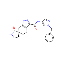 CN1CC[C@@]2(CCc3c(C(=O)Nc4cnn(Cc5ccccc5)c4)n[nH]c3C2)C1=O ZINC000143845525