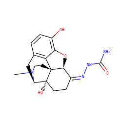 CN1CC[C@@]23c4c5ccc(O)c4O[C@H]2/C(=N\NC(N)=O)CC[C@@]3(O)[C@H]1C5 ZINC000169366025