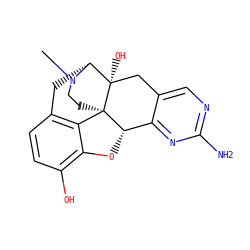 CN1CC[C@@]23c4c5ccc(O)c4O[C@H]2c2nc(N)ncc2C[C@]3(O)[C@H]1C5 ZINC000169372071