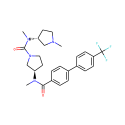 CN1CC[C@@H](N(C)C(=O)N2CC[C@@H](N(C)C(=O)c3ccc(-c4ccc(C(F)(F)F)cc4)cc3)C2)C1 ZINC000028131846