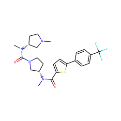 CN1CC[C@@H](N(C)C(=O)N2CC[C@H](N(C)C(=O)c3ccc(-c4ccc(C(F)(F)F)cc4)s3)C2)C1 ZINC000028463418