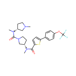 CN1CC[C@@H](N(C)C(=O)N2CC[C@H](N(C)C(=O)c3ccc(-c4ccc(OC(F)(F)F)cc4)s3)C2)C1 ZINC000028396298