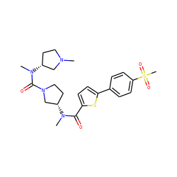 CN1CC[C@@H](N(C)C(=O)N2CC[C@H](N(C)C(=O)c3ccc(-c4ccc(S(C)(=O)=O)cc4)s3)C2)C1 ZINC000028462649