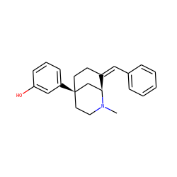 CN1CC[C@]2(c3cccc(O)c3)CC/C(=C/c3ccccc3)[C@@H]1C2 ZINC000169344552