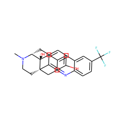 CN1CC[C@]23Cc4nc5ccc(C(F)(F)F)cc5cc4C[C@@]2(O)[C@H]1Cc1ccc(O)cc13 ZINC000095561603