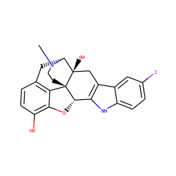 CN1CC[C@]23c4c5ccc(O)c4O[C@H]2c2[nH]c4ccc(I)cc4c2C[C@@]3(O)[C@H]1C5 ZINC000028955461