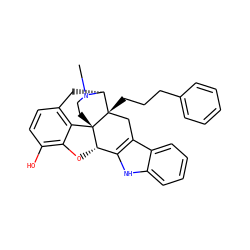 CN1CC[C@]23c4c5ccc(O)c4O[C@H]2c2[nH]c4ccccc4c2C[C@@]3(CCCc2ccccc2)[C@H]1C5 ZINC000013517838