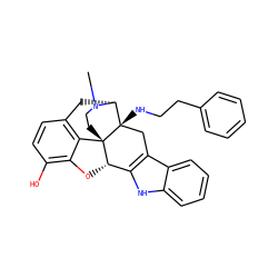 CN1CC[C@]23c4c5ccc(O)c4O[C@H]2c2[nH]c4ccccc4c2C[C@@]3(NCCc2ccccc2)[C@H]1C5 ZINC000038851184