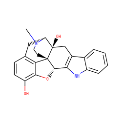 CN1CC[C@]23c4c5ccc(O)c4O[C@H]2c2[nH]c4ccccc4c2C[C@@]3(O)[C@H]1C5 ZINC000005966777