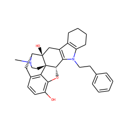 CN1CC[C@]23c4c5ccc(O)c4O[C@H]2c2c(c4c(n2CCc2ccccc2)CCCC4)C[C@@]3(O)[C@H]1C5 ZINC000013586590