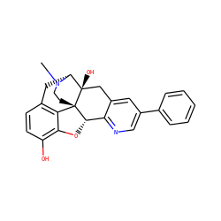 CN1CC[C@]23c4c5ccc(O)c4O[C@H]2c2ncc(-c4ccccc4)cc2C[C@@]3(O)[C@H]1C5 ZINC000013559695