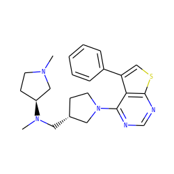 CN1CC[C@H](N(C)C[C@@H]2CCN(c3ncnc4scc(-c5ccccc5)c34)C2)C1 ZINC000653665972