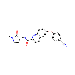 CN1CC[C@H](NC(=O)c2ccc3cc(Oc4ccc(C#N)cc4)ccc3n2)C1=O ZINC000584629819
