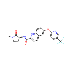 CN1CC[C@H](NC(=O)c2ccc3cc(Oc4ccc(C(F)(F)F)cn4)ccc3n2)C1=O ZINC001772642239
