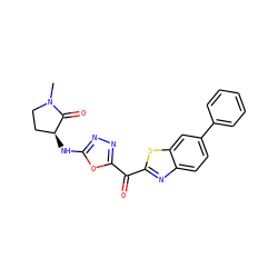 CN1CC[C@H](Nc2nnc(C(=O)c3nc4ccc(-c5ccccc5)cc4s3)o2)C1=O ZINC001772618225