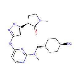 CN1CC[C@H](c2cc(Nc3ccnc(N(C)C[C@H]4CC[C@H](N)CC4)n3)n[nH]2)C1=O ZINC000473096459