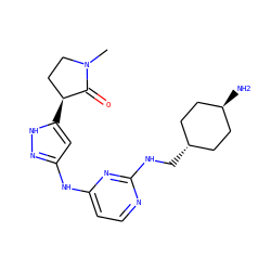 CN1CC[C@H](c2cc(Nc3ccnc(NC[C@H]4CC[C@H](N)CC4)n3)n[nH]2)C1=O ZINC000473087253