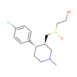 CN1CC[C@H](c2ccc(Cl)cc2)[C@@H](C[S@@+]([O-])CCO)C1 ZINC000013584834