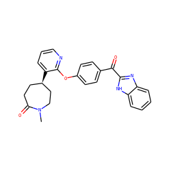 CN1CC[C@H](c2cccnc2Oc2ccc(C(=O)c3nc4ccccc4[nH]3)cc2)CCC1=O ZINC000139129538