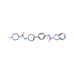 CN1CCC(C(=O)N[C@H]2CC=C(c3ccc(NC(=O)N4Cc5ccncc5C4)cc3)CC2)CC1 ZINC000166246813