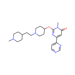 CN1CCC(CCN2CCC(Oc3nc(-c4ccncn4)cc(=O)n3C)CC2)CC1 ZINC000146541007
