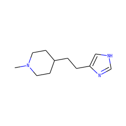 CN1CCC(CCc2c[nH]cn2)CC1 ZINC000013612830