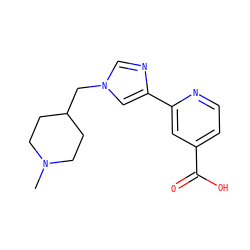 CN1CCC(Cn2cnc(-c3cc(C(=O)O)ccn3)c2)CC1 ZINC000225948297