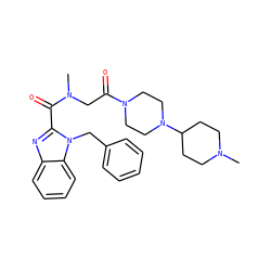 CN1CCC(N2CCN(C(=O)CN(C)C(=O)c3nc4ccccc4n3Cc3ccccc3)CC2)CC1 ZINC000040952465