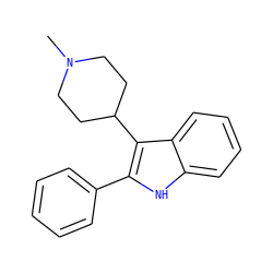 CN1CCC(c2c(-c3ccccc3)[nH]c3ccccc23)CC1 ZINC000001489878